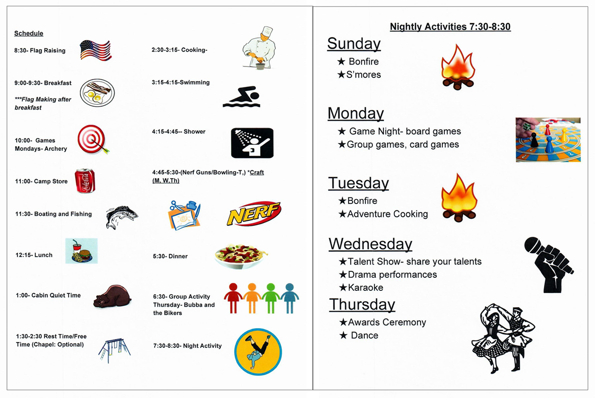 Camp Schedule
